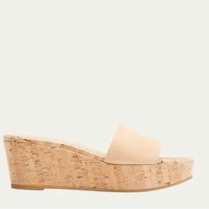 NWOT Stuart Weitzman Summer Suede Wedge Sandals